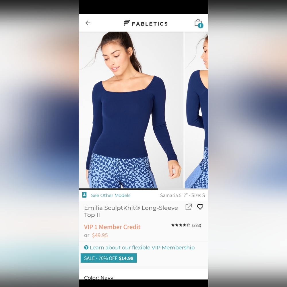 Fabletics Emilia SculptKnit long sleeve top